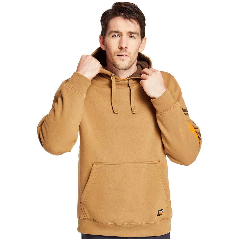 Timberland Φουτερ Ανδρικα Καφε - Pro® Hood Honcho Pullover Hoodie - Greece 2906143-BA